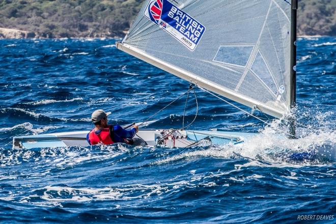 Ben Cornish – Fourth year in the Finn after training the last quad with Giles Scott. Had a great start to the week, but lost direction the past two days and now has an uphill task to take a medal. - Sailing World Cup Hyères ©  Robert Deaves